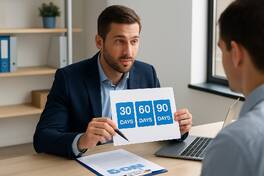 Обучение на нов търговец: практически план за първите 30, 60 и 90 дни