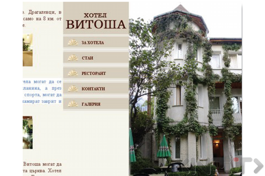 Уеб сайтът на Хотел Витоша_1
