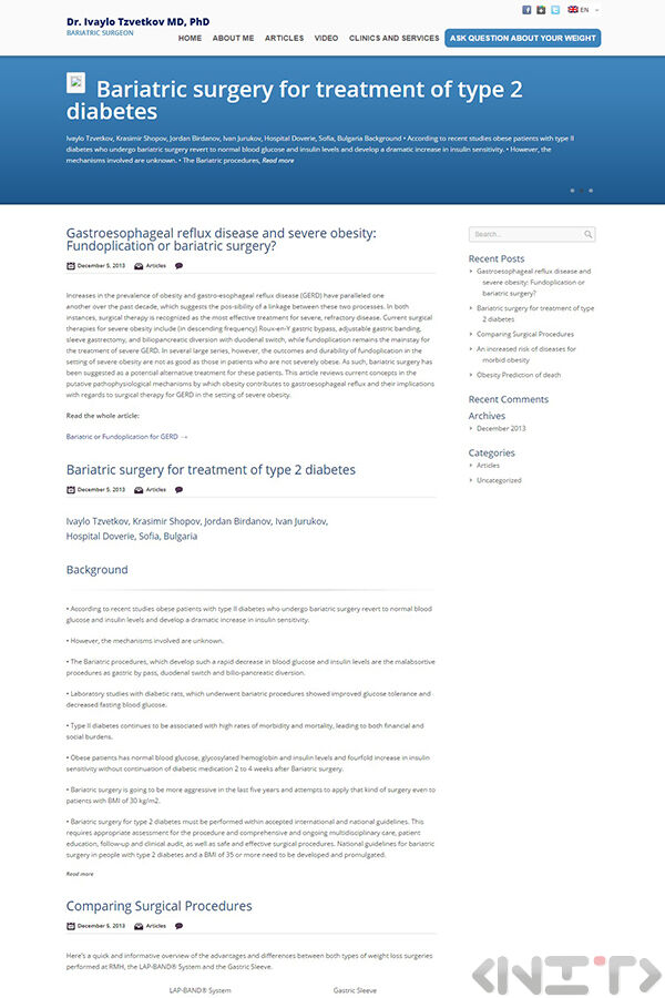 Website development for Dr.Ivaylo Tzvetkov by NIT-New Internet Technologies Ltd_2