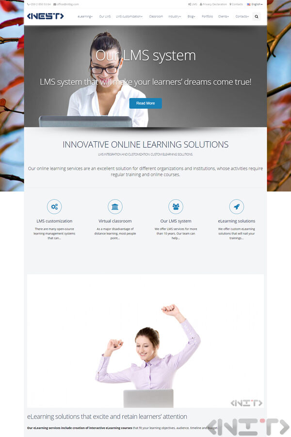 Website development for Learning Management Systems by NIT - New Internet Technologies Ltd