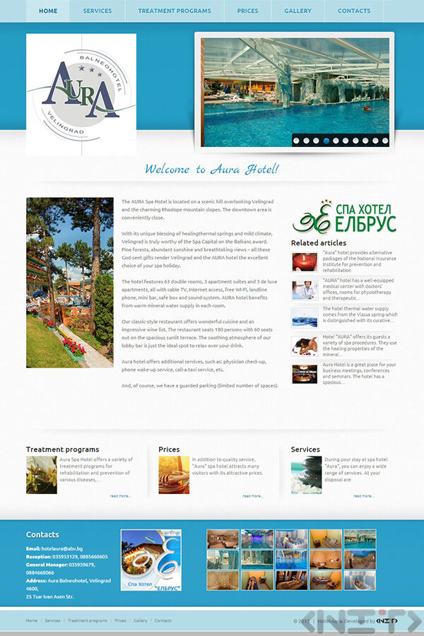 Website development for Aura Hotel by NIT-New Internet Technologies Ltd_1