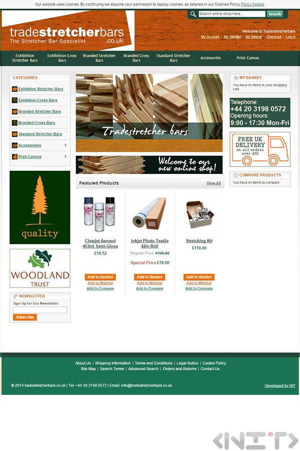 Online store development for Tradestretcherbars.co.uk by NIT-New Internet Technologies Ltd_1